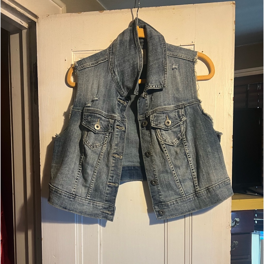 Torrid Cropped Distressed Denim jacket